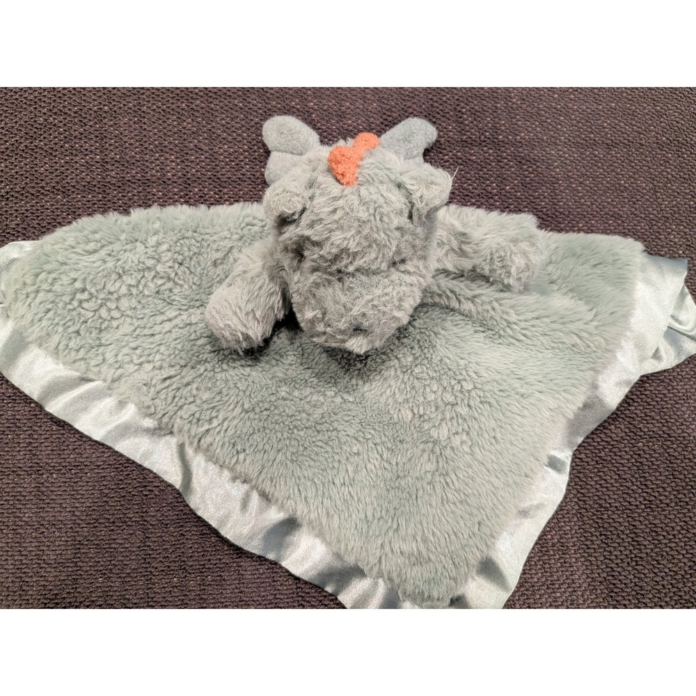 Cloud Island Dragon Lovey Security Blanket Sage Green Plush Nursery